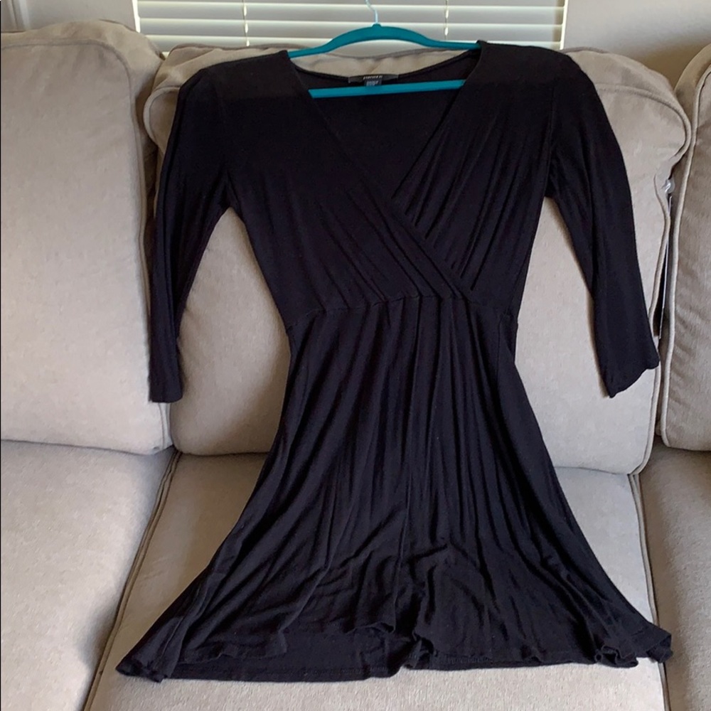 Black wrap dress